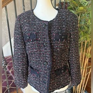 TALBOTS ladies Tweed jacket, long sleeve button down size 10 excellent condition
